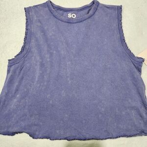 SO Brand Crop Top Size XXL Tie Dye Purple Soft